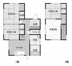 鹿児島市清和、中古一戸建ての間取り画像です