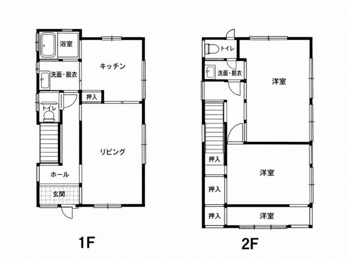 鹿児島市武、中古一戸建ての間取り画像です