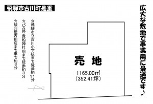 飛騨市古川町是重、土地の間取り画像です
