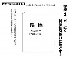 高山市桐生町、土地の間取り画像です