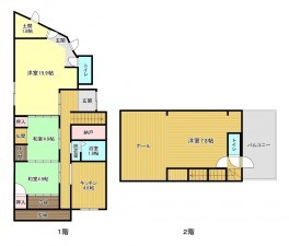 羽島郡岐南町徳田、中古一戸建ての間取り画像です