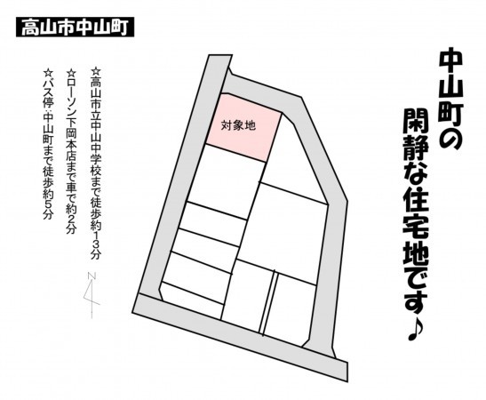 高山市中山町、土地の間取り画像です
