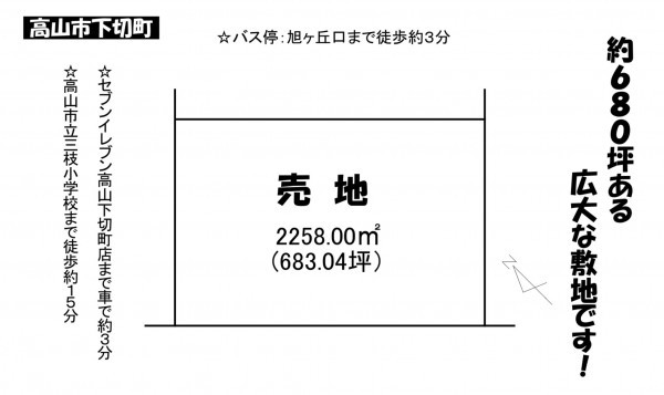 高山市下切町、土地の間取り画像です