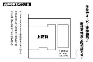 高山市片野町、土地の間取り画像です