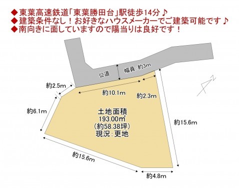 物件画像 土地八千代市上高野間取り