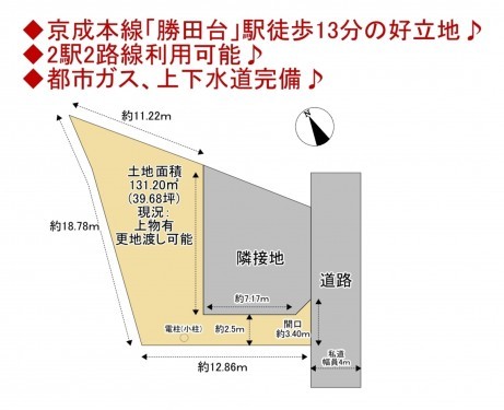 物件画像 土地八千代市勝田台南間取り