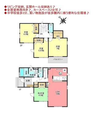 物件画像 一戸建て八千代市高津東間取り