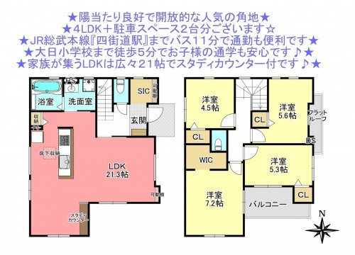 物件画像 一戸建て四街道市大日間取り