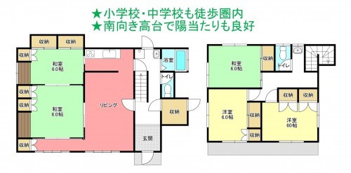 物件画像 一戸建て千葉市若葉区大宮台間取り