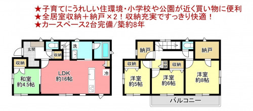 物件画像 一戸建て千葉市若葉区大草町間取り