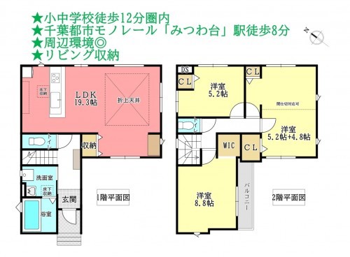 物件画像 一戸建て千葉市若葉区みつわ台間取り