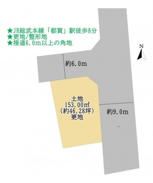 物件画像 土地千葉市若葉区西都賀間取り