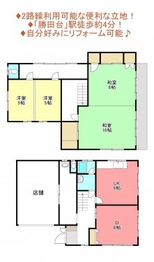 物件画像 一戸建て八千代市勝田台北間取り
