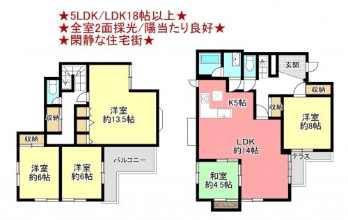 物件画像 一戸建て千葉市若葉区中田町間取り