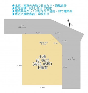 物件画像 土地千葉市若葉区愛生町間取り
