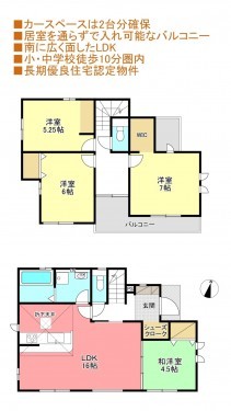 物件画像 一戸建て四街道市下志津新田間取り