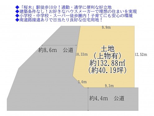 物件画像 土地千葉市若葉区桜木間取り