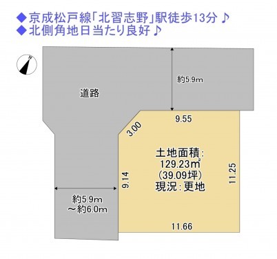 物件画像 土地船橋市習志野台間取り