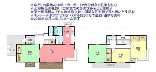 物件画像 一戸建て千葉市若葉区御成台間取り