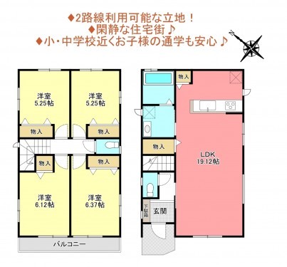 物件画像 一戸建て八千代市勝田台間取り
