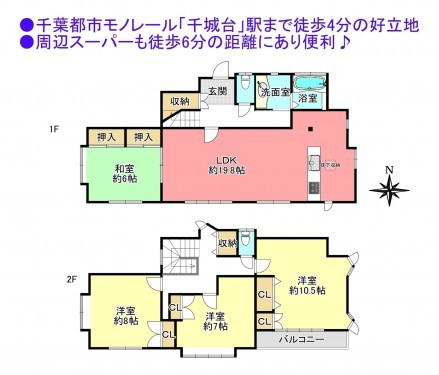 物件画像 一戸建て千葉市若葉区千城台北間取り