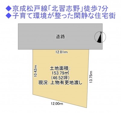 物件画像 土地船橋市飯山満町間取り