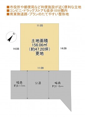 物件画像 土地四街道市鹿渡間取り