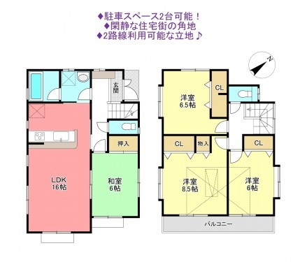 物件画像 一戸建て八千代市勝田台間取り
