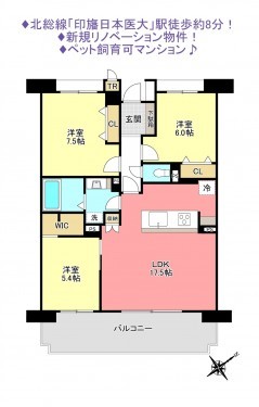 物件画像 マンション印西市舞姫間取り