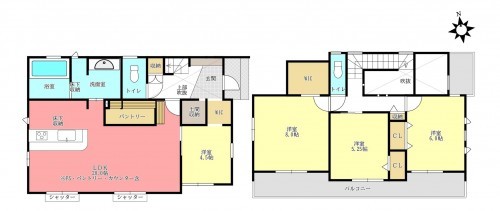 物件画像 一戸建て千葉市若葉区大宮台間取り
