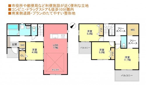 物件画像 一戸建て四街道市鹿渡間取り