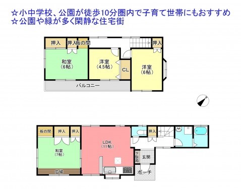物件画像 一戸建て千葉市若葉区千城台東間取り