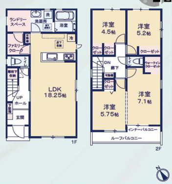 物件画像 一戸建て千葉市若葉区都賀間取り
