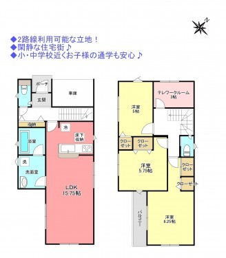 物件画像 一戸建て八千代市勝田台間取り