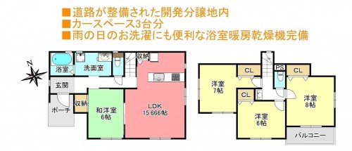 物件画像 一戸建て四街道市内黒田間取り