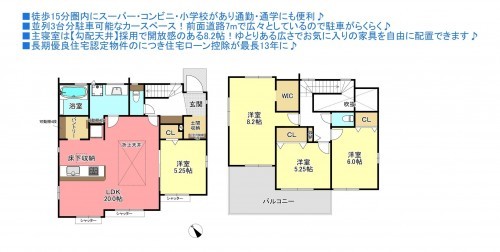 物件画像 一戸建て四街道市旭ケ丘間取り
