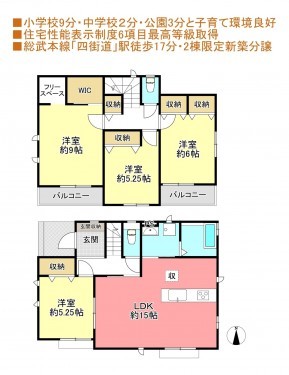 物件画像 一戸建て四街道市下志津新田間取り