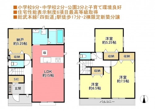 物件画像 一戸建て四街道市下志津新田間取り