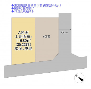 物件画像 土地八千代市大和田新田間取り