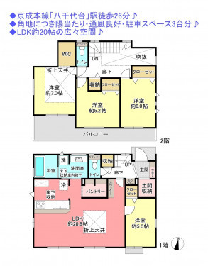 物件画像 一戸建て八千代市高津間取り