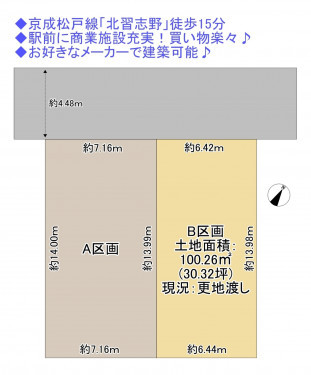 物件画像 土地船橋市松が丘間取り