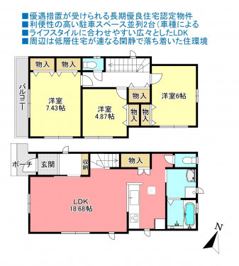 物件画像 一戸建て千葉市若葉区若松町間取り