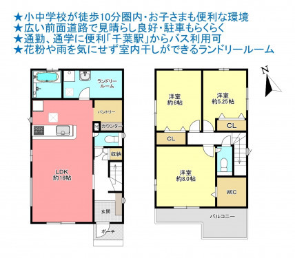 物件画像 一戸建て千葉市若葉区みつわ台間取り