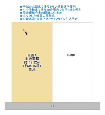 物件画像 土地千葉市若葉区千城台北間取り