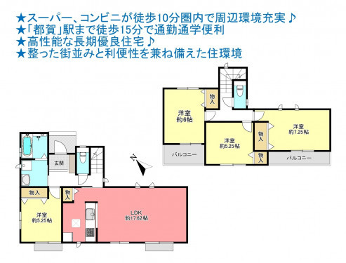 物件画像 一戸建て千葉市若葉区都賀の台間取り