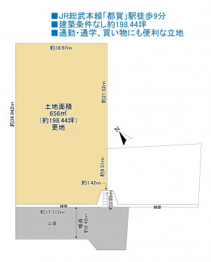 物件画像 土地千葉市若葉区西都賀間取り