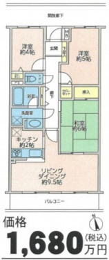 物件画像 マンション千葉市若葉区桜木北間取り