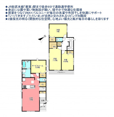 物件画像 一戸建て千葉市若葉区西都賀間取り