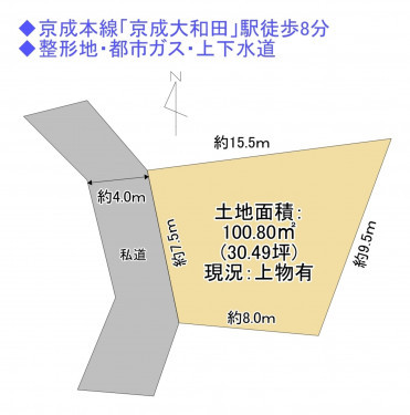 物件画像 土地八千代市大和田間取り