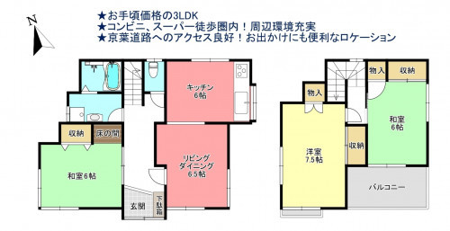 物件画像 一戸建て千葉市若葉区桜木間取り